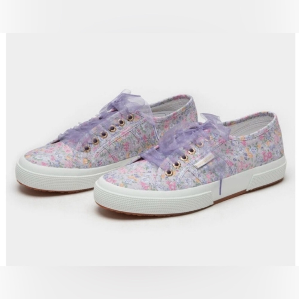 Superga x LoveShackFancy 2750 Lavender Blooms Floral Sneakers Women’s US 6 EU 36